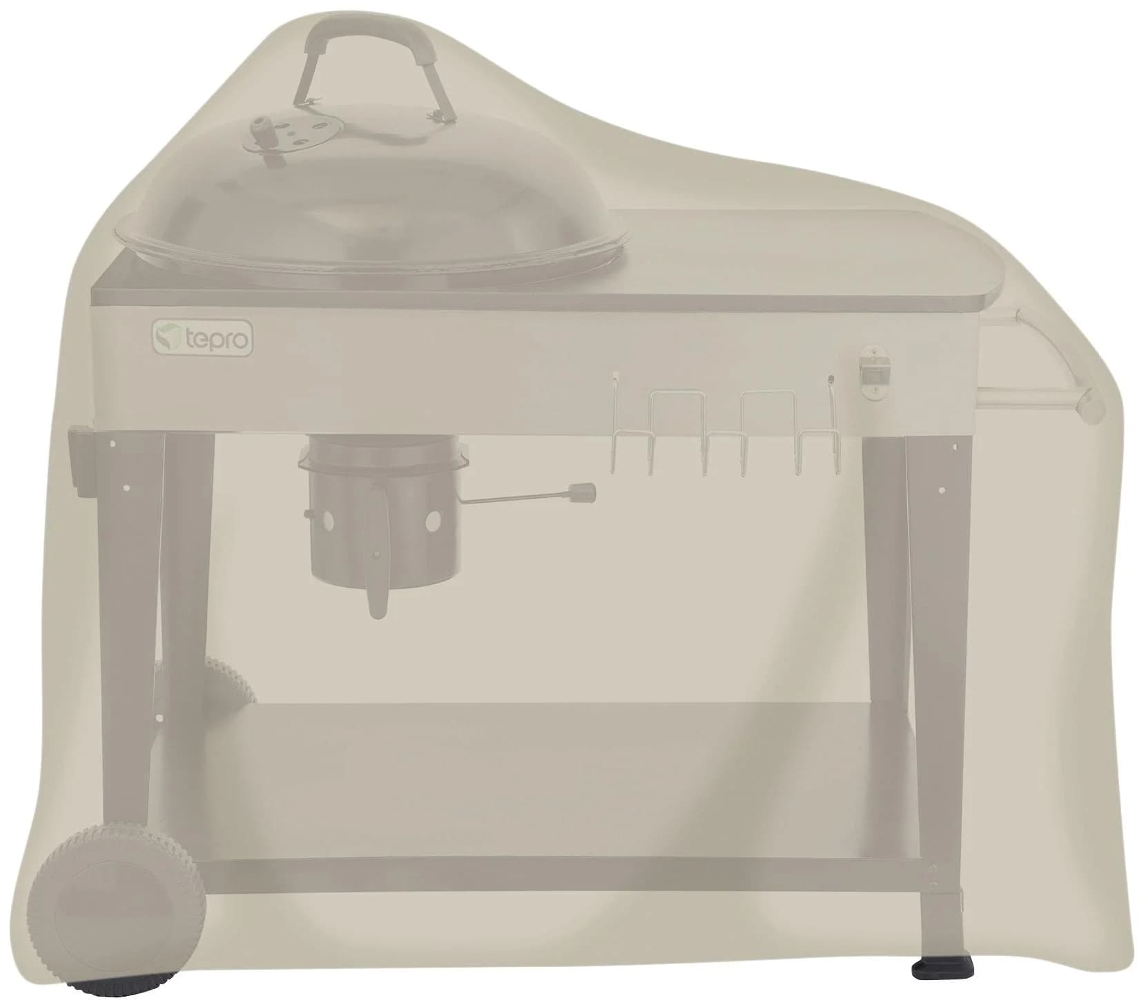 Tepro Universal Abdeckhaube für Kugelgrillwagen Beige Polyester