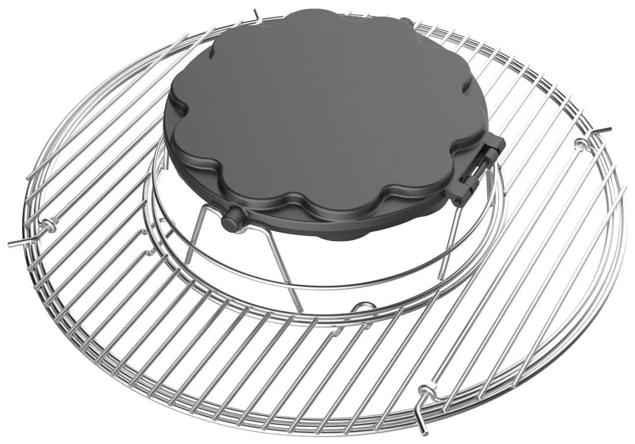TEPRO Waffel-Einleger Grillplatte aus Gusseisen Schwarz/Silber