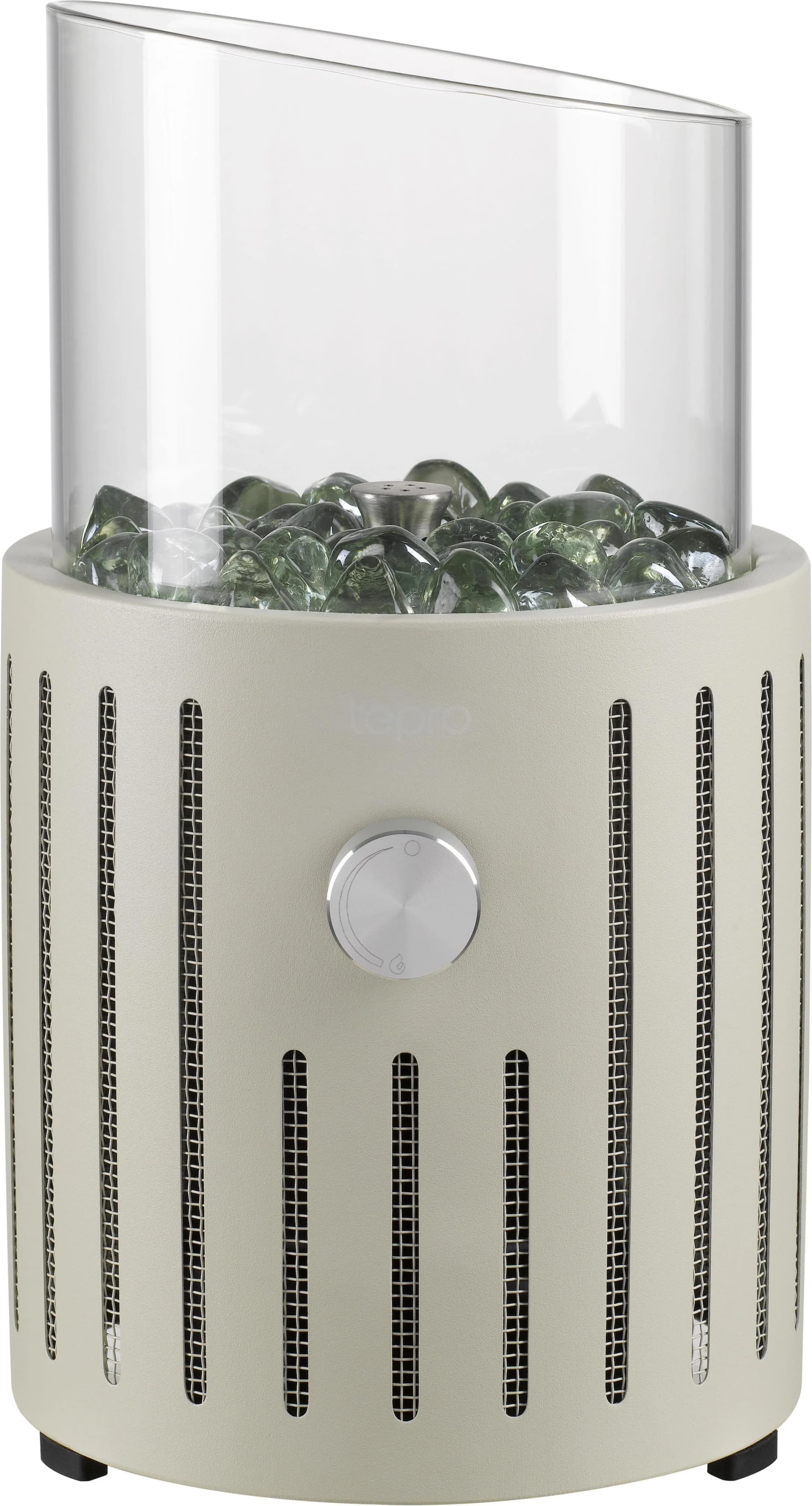 TEPRO Melura Gasfeuerstelle Grau/Creme Glasumrandung