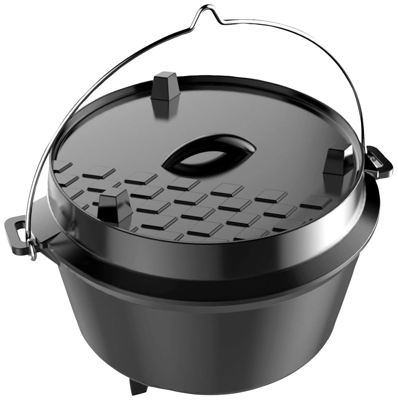 TEPRO Grilltopf Dutch Oven M 8 Liter Schwarz Gusseisen - Bild 2