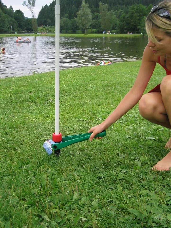 Krinner Schirmhalter Vario Drill Sonnenschirmständer für Strand & Wiese