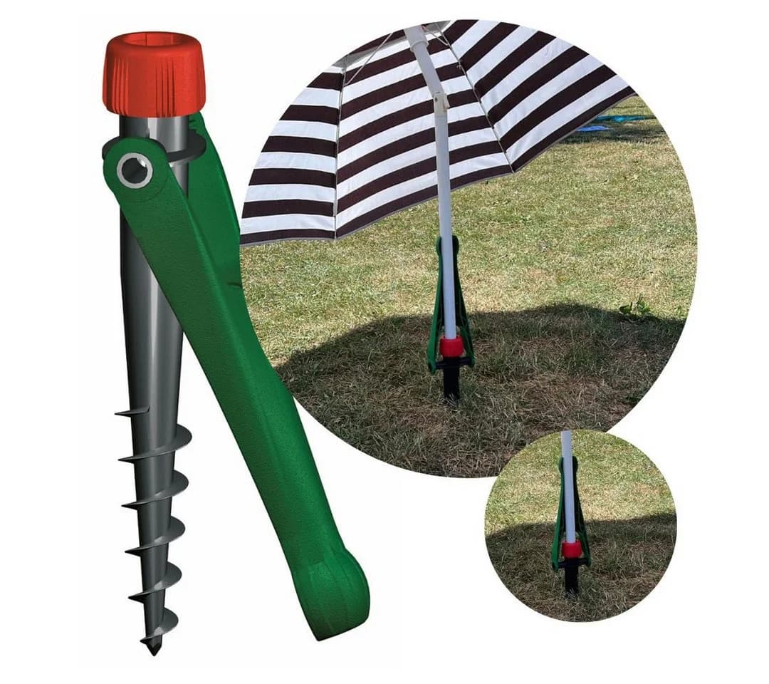 Krinner Schirmhalter Vario Drill Sonnenschirmständer für Strand & Wiese - Bild 2