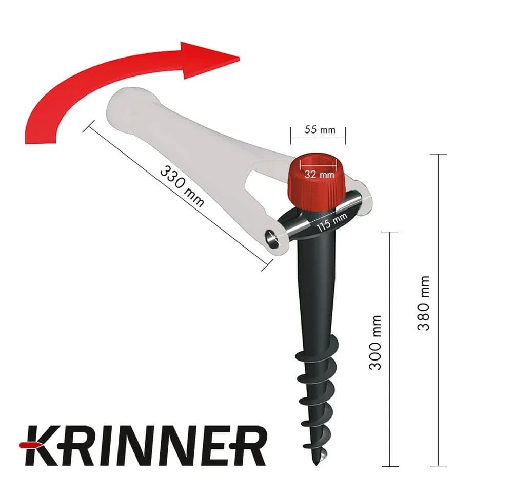 Krinner Schirmhalter Vario Drill für Strand & Wiese - Bild 3