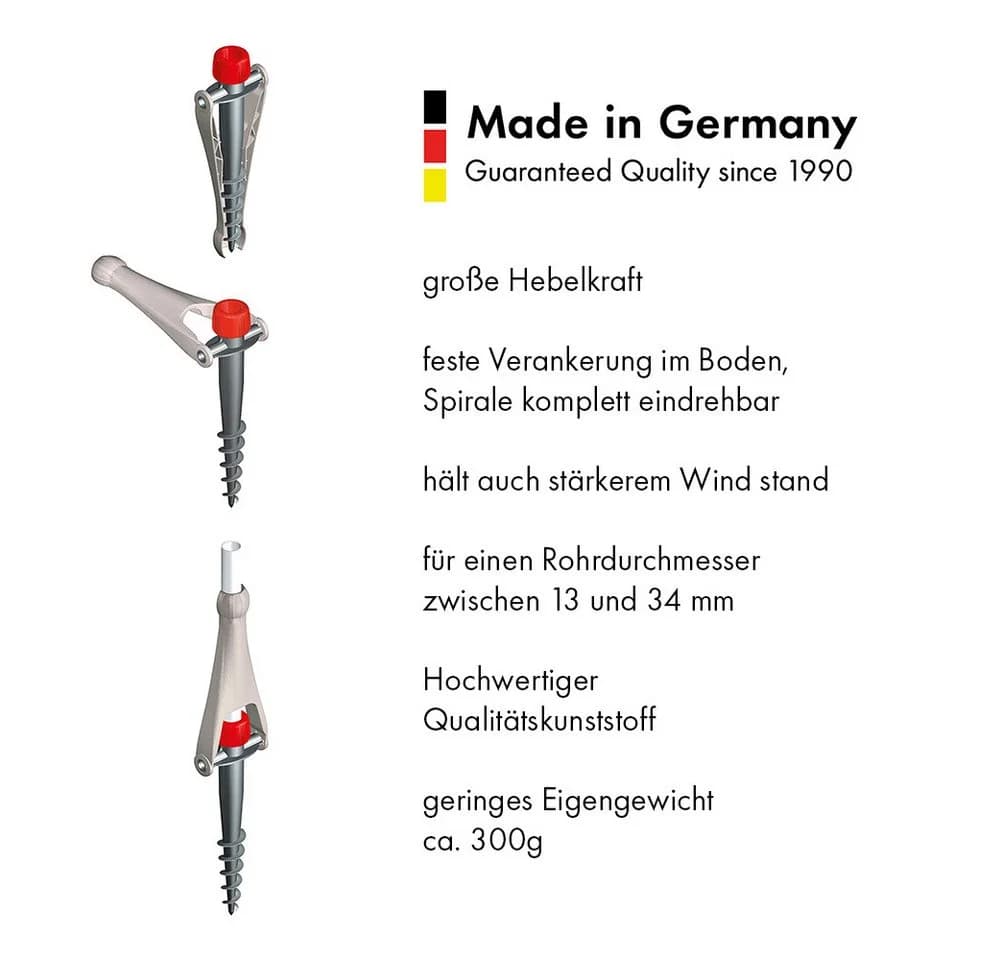 Krinner Schirmhalter Vario Drill für Strand & Wiese - Bild 4