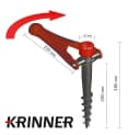 Krinner Schirmhalter Vario Drill Erdanker Sonnenschirmständer Rot Bild 3