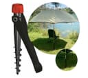 Krinner Schirmhalter Vario Drill Schwarz für Sonnenschirmständer bis Ø 32 mm Bild 2