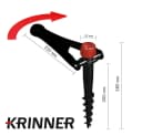 Krinner Schirmhalter Vario Drill Schwarz für Sonnenschirmständer bis Ø 32 mm Bild 3