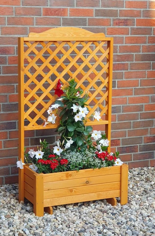 Promadino Spalier Romantica Honigbraun mit Pflanzkasten - Bild 5