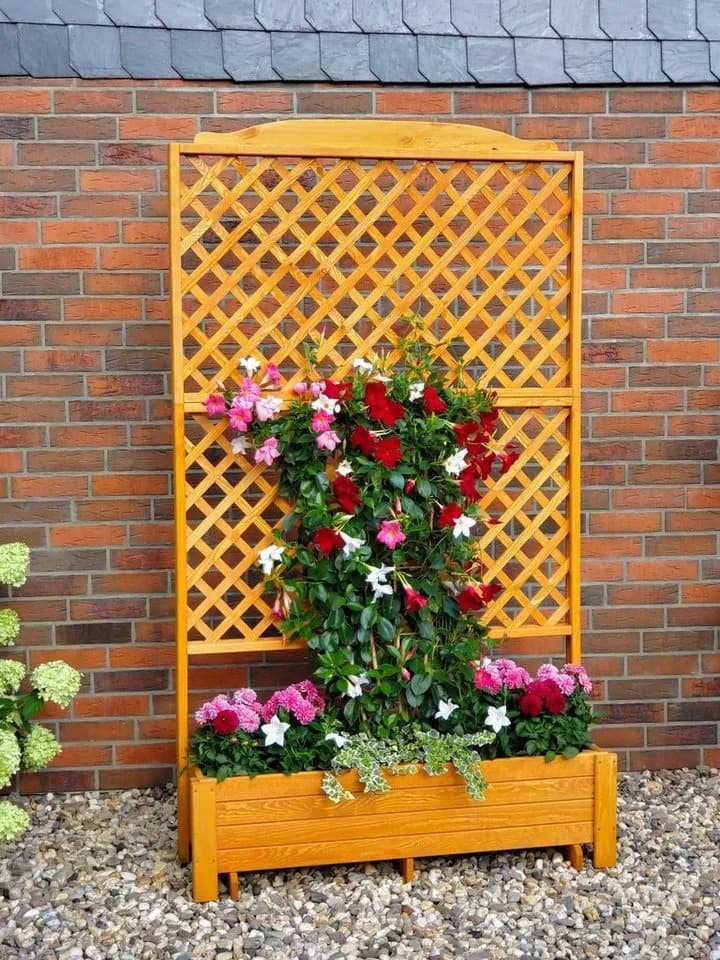 Promadino Spalier Romantica Honigbraun mit Pflanzkasten - Bild 4