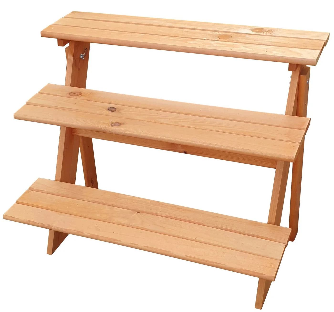 Promadino Blumentreppe Blumenständer Honigbraun Holzwerkstoff - Bild 2