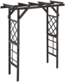 PROMADINO Rosenbogen Pergola Ben Anthrazit mit Rankhilfen Bild 1