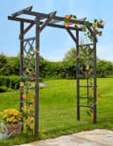 PROMADINO Rosenbogen Pergola Ben Anthrazit mit Rankhilfen Bild 5