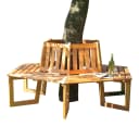 Promadino Baumbank Honigbraun Massivholz Garten Bild 5