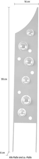 locker Deko-Windrad Rusty Bubbles Rostoptik Metall 99 cm Bild 1
