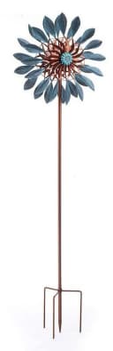 Locker Gartenstecker Windrad Braun Metall Bild 2