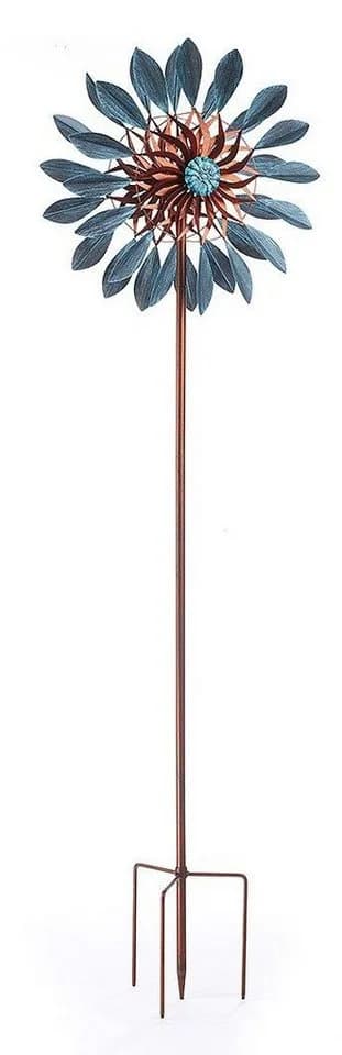 Locker Gartenstecker Windrad Braun Metall - Bild 2
