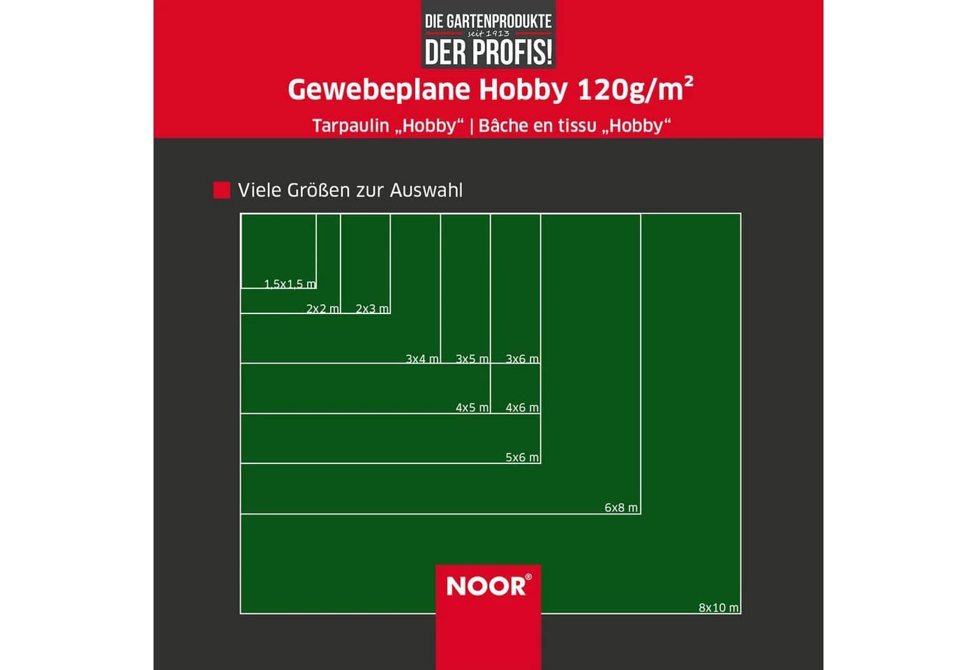 NOOR Schutzplane HOBBY Grün - Wasserdicht & UV-beständig - Bild 5