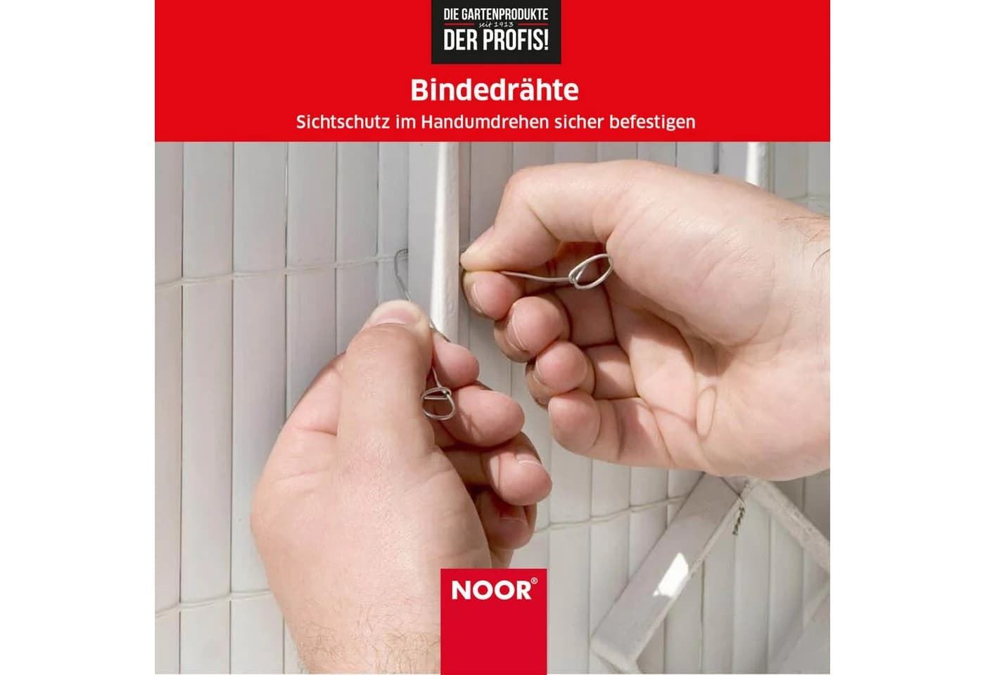 NOOR Bindedraht Edelstahl 100St 18cm wetterfest