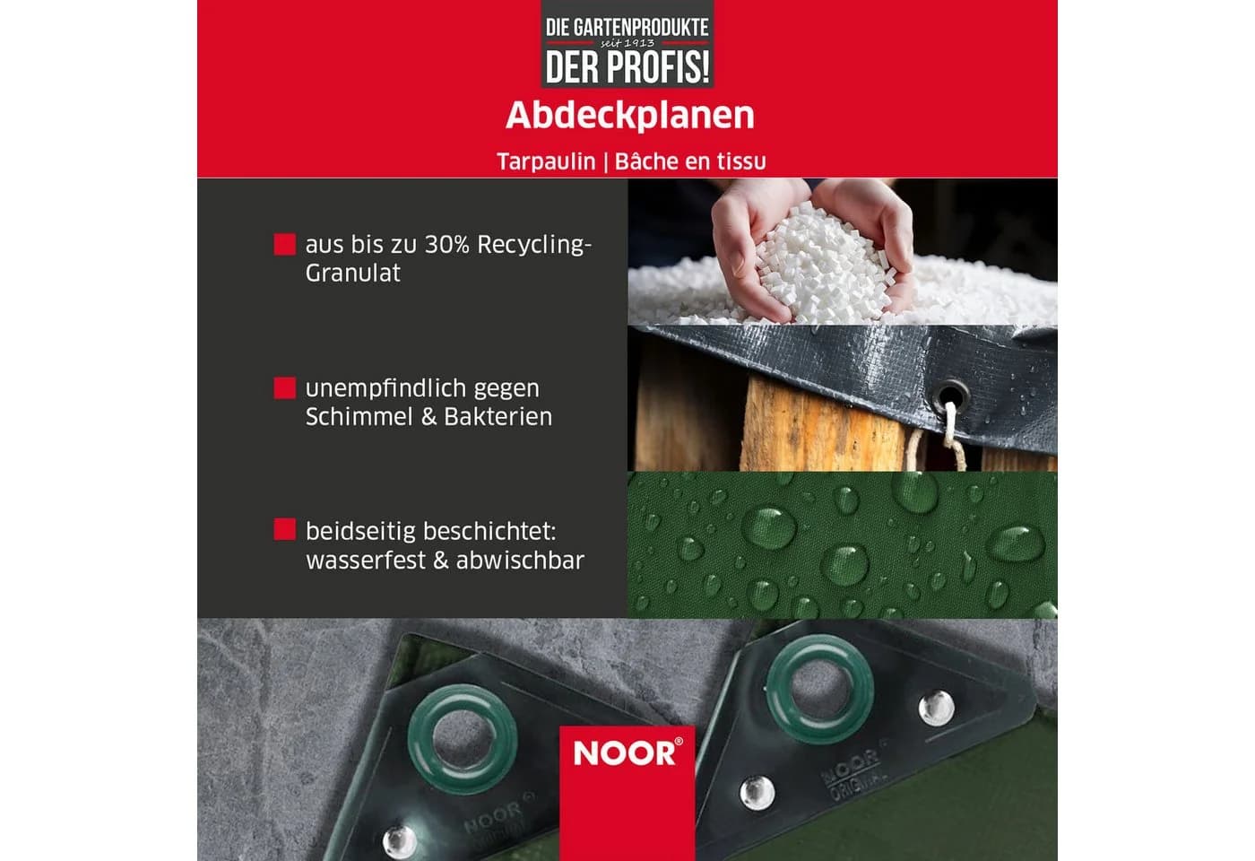 NOOR Schutzplane SUPER Abdeckplane Weiß - Bild 3