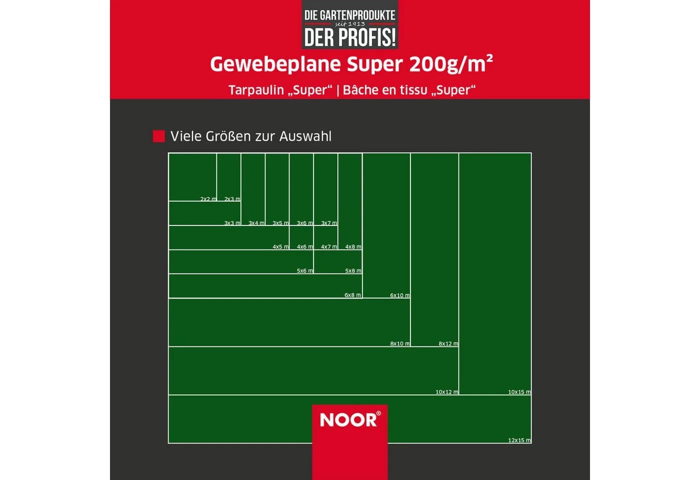 NOOR Schutzplane SUPER Abdeckplane Weiß - Bild 5