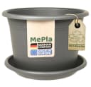 MePla Blumentopf Cylindro Anthrazit mit Untersetzer Kunststoff Bild 2
