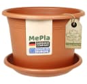 MePla Blumentopf Cylindro Set mit Untersetzer Terrakotta Kunststoff Bild 2
