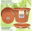 MePla Blumentopf Cylindro Set mit Untersetzer Terrakotta Kunststoff Bild 4