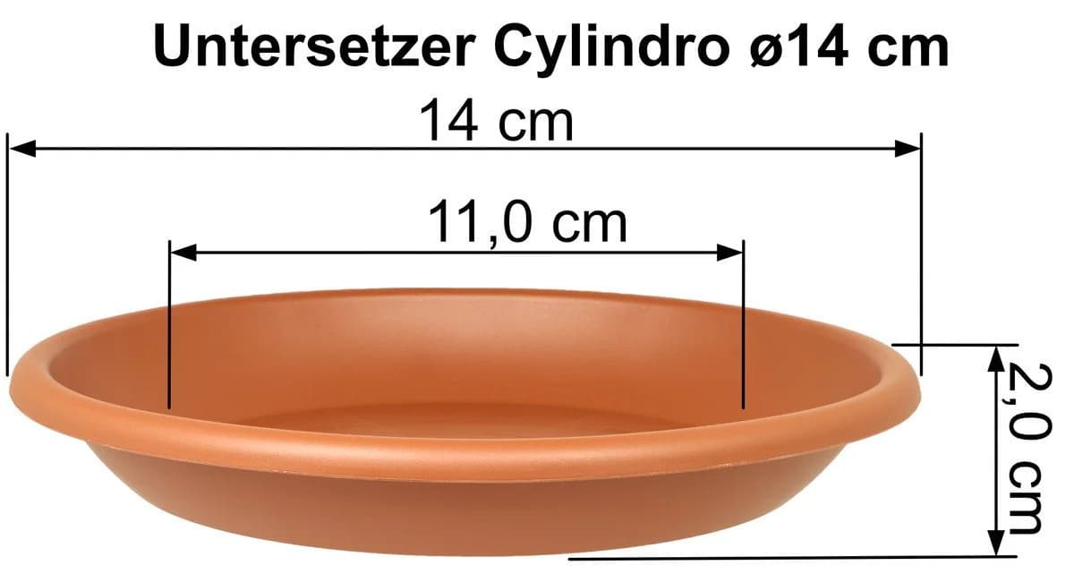 MePla Untersetzer Cylindro Terrakotta Kunststoff