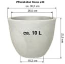 MePla Pflanzkübel Siena 30 cm Terra Kunststoff frostfest Bild 1