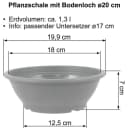Heimwerkercenter MePla Pflanzschale Anthrazit Wetterfest Bild 1