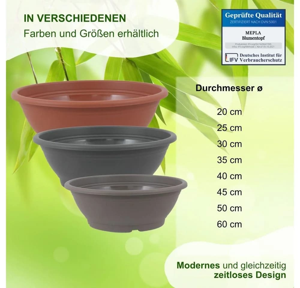 Heimwerkercenter MePla Pflanzschale Anthrazit Wetterfest - Bild 3