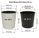 Heimwerkercenter Übertopf MePla Malwa Strip ECO 19cm Creme Bild 1