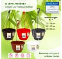 Heimwerkercenter Blumenampel KOMET 2er Set Braun Kunststoff Wetterfest Bild 4