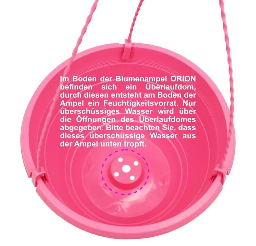 Heimwerkercenter Blumenampel Orion 3er Set UV-beständig Pink - Bild 3