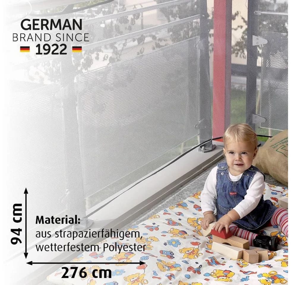 Reer Kindersicherung Balkonnetz Weiß Polyester