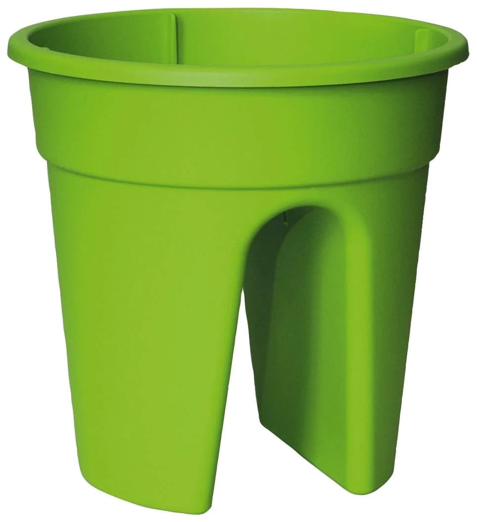 KHW Flowerclip Balkonkasten Set Grün Kunststoff 3-teilig