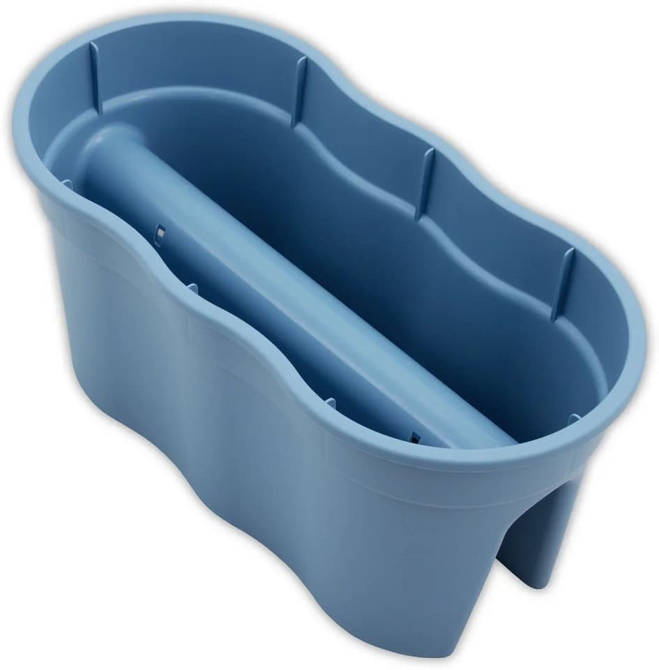 KHW Flowerclip XXL Balkonkasten Set 2-tlg. Meerblau Kunststoff