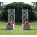 KHW Pflanzkasten mit Spalier 43 cm - 2er-Set Grau Bild 1