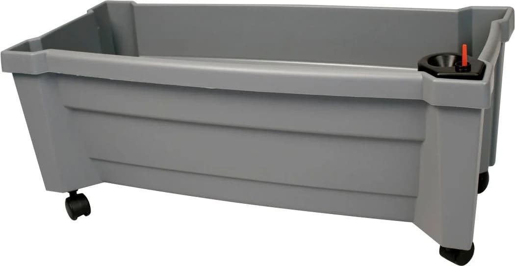 KHW Pflanzkübel Calypso Grau mit Bewässerungssystem und Rollen - Bild 3