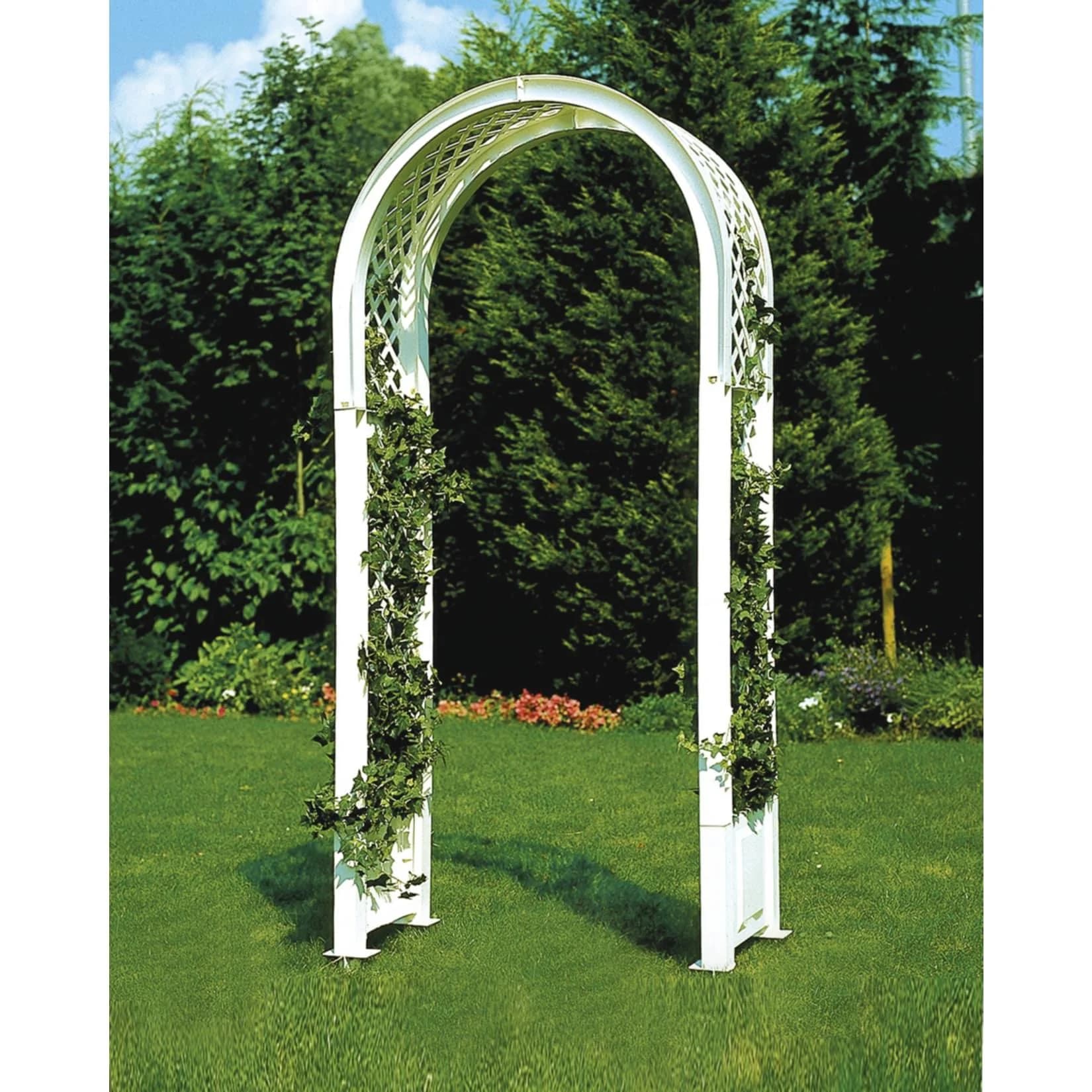 Rosenbogen KHW Weiß Kunststoff Rankhilfe 100x43x207 cm