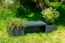 KHW Gartenbank Berlin Anthrazit mit Pflanzkästen Bild 5