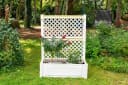 KHW Spalier Pflanzkasten Weiß 100 cm mit Rankhilfe Bild 2