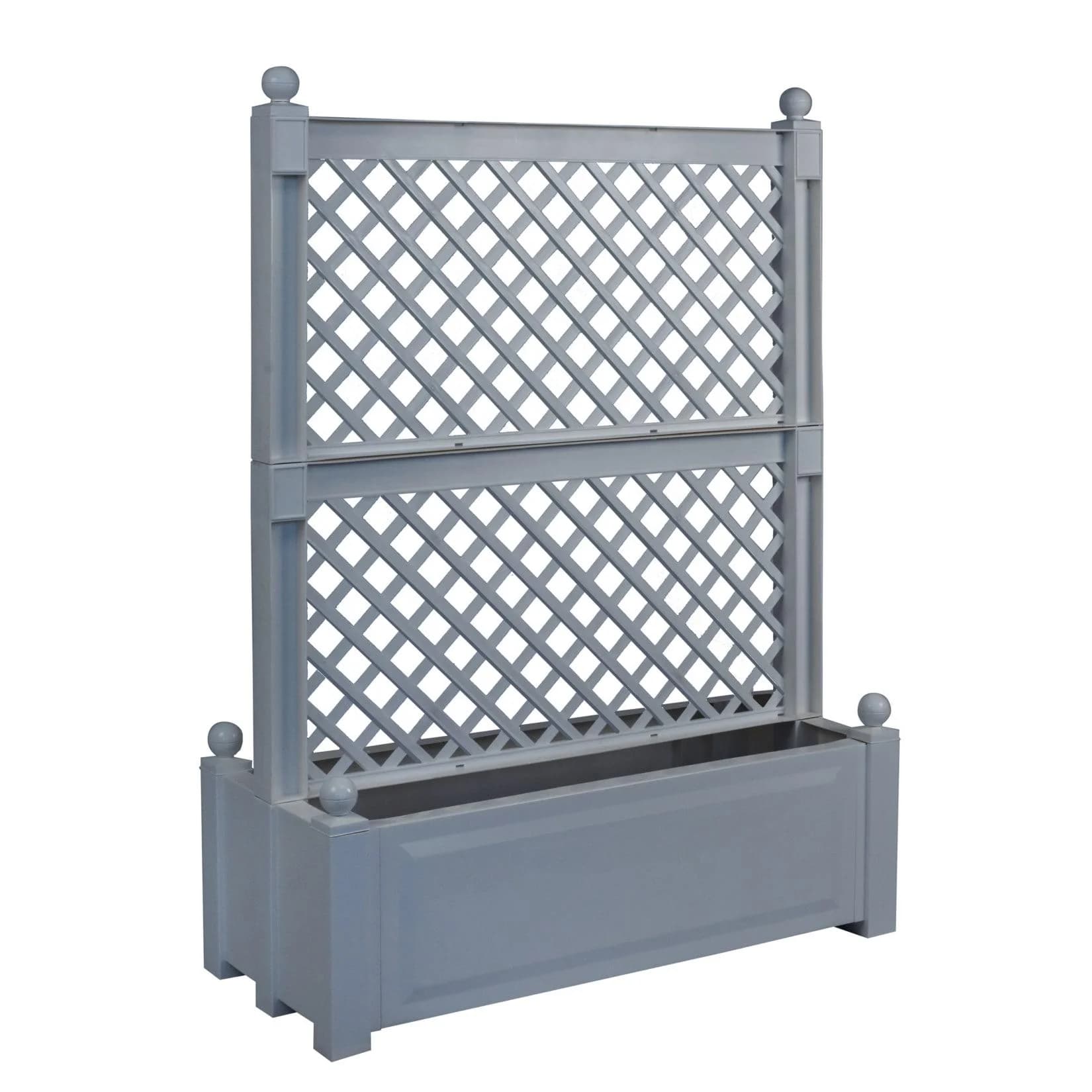KHW Pflanzkasten 100 cm mit Zentralspalier Grau