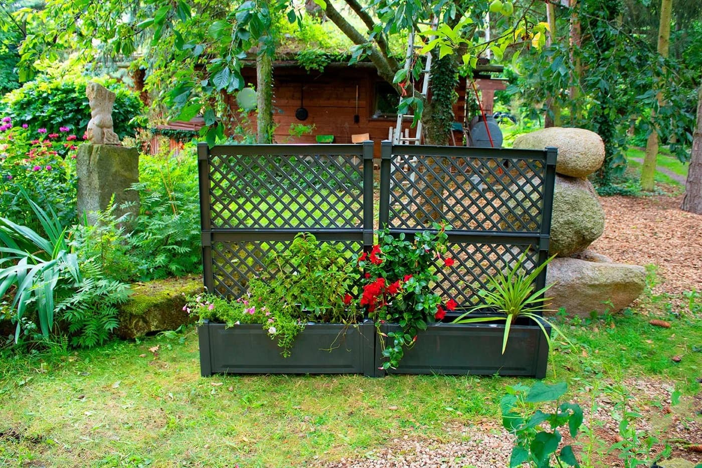 KHW Pflanzkasten 2er-Set 200 cm Anthrazit Kunststoff - Bild 3