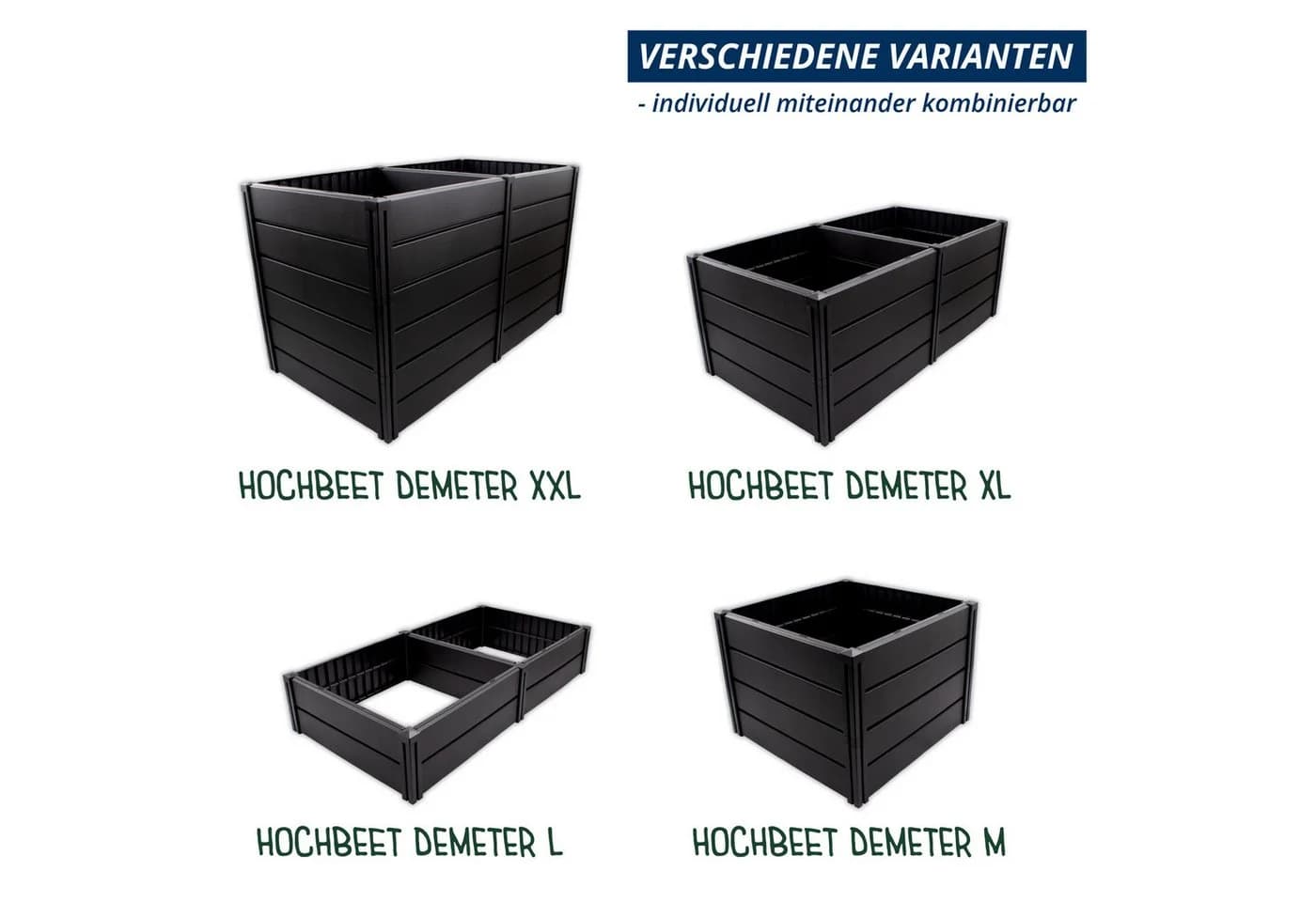 KHW Hochbeet Demeter XXL Anthrazit Kunststoff - Bild 3