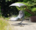 acamp Gartenliege Solomon mit Sonnendach grau Bild 2