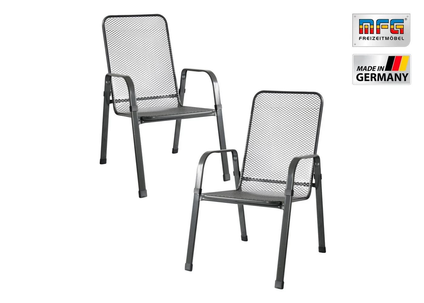 MFG Freizeitmöbel Stapelstuhl Mac-Stor 2-er Set Anthrazit - Bild 2