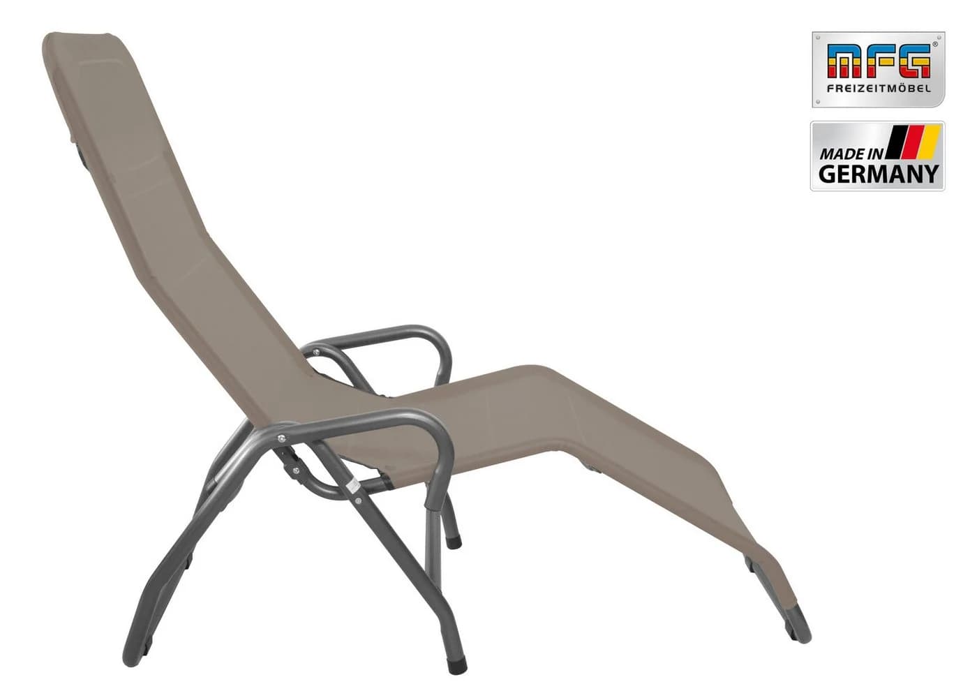 MFG Freizeitmöbel Gartenliege Pool 3 Anthrazit/Taupe Klappbar - Bild 4