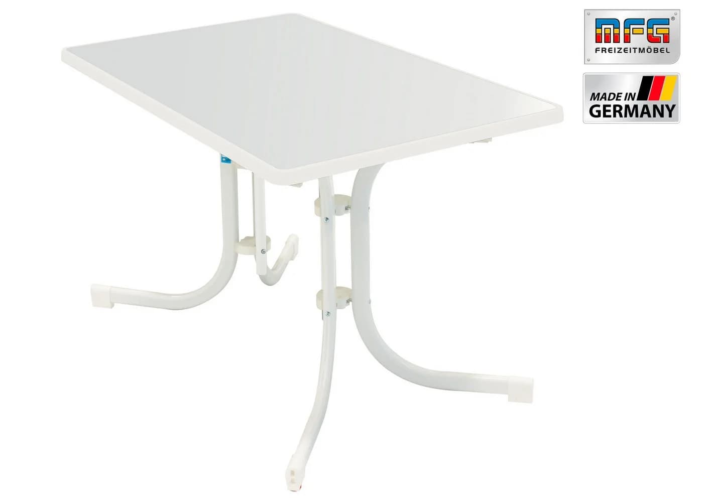 MFG Boulevardklapptisch 110x70 cm, weiß, Wetterfeste Melamin-Platte - Bild 2