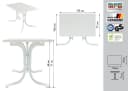 MFG Boulevardklapptisch 110x70 cm, weiß, Wetterfeste Melamin-Platte Bild 4
